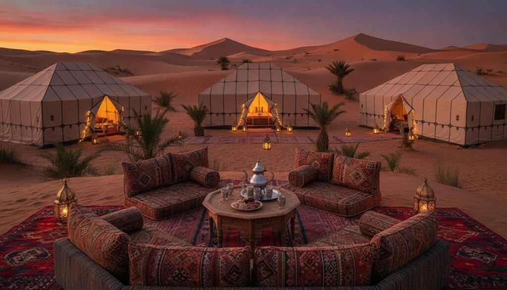 luxury camping in the Moroccan desert