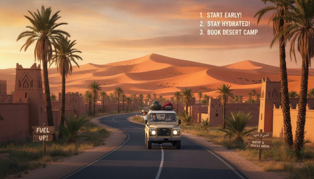 tips for driving from marrakech to merzouga